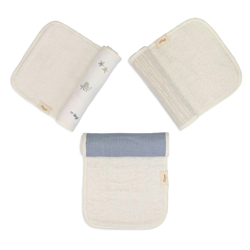 Cove Sea Life Cotton Burp Cloth (Set of 3)