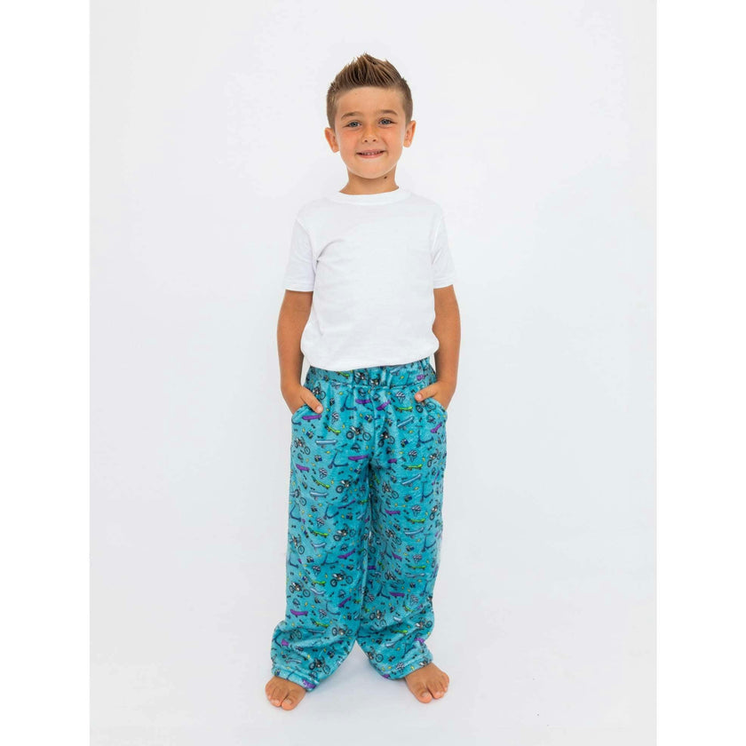 Boy's Bike and Skate Plush Loungewear Pant