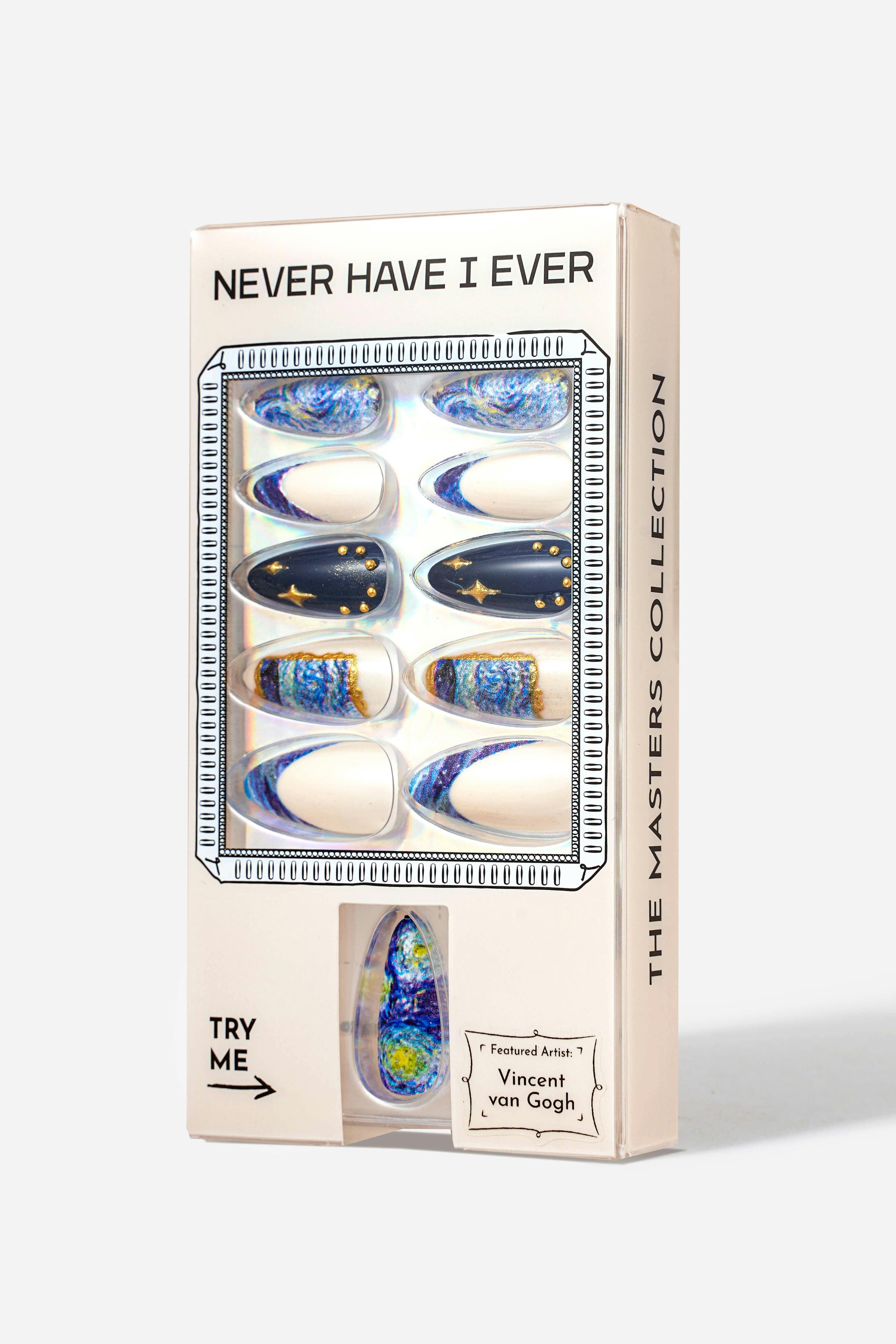 VAN GOGH THE STARRY NIGHT - ALMOND PRESS-ON NAILS