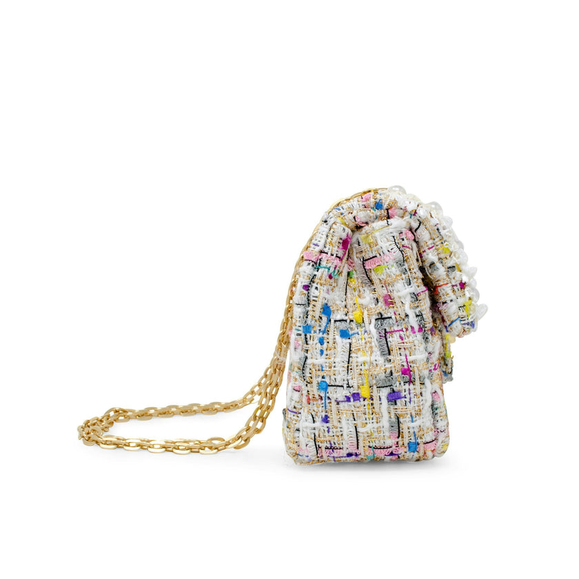 Classic Tweed Pearl Handbag