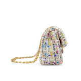 Classic Tweed Pearl Handbag