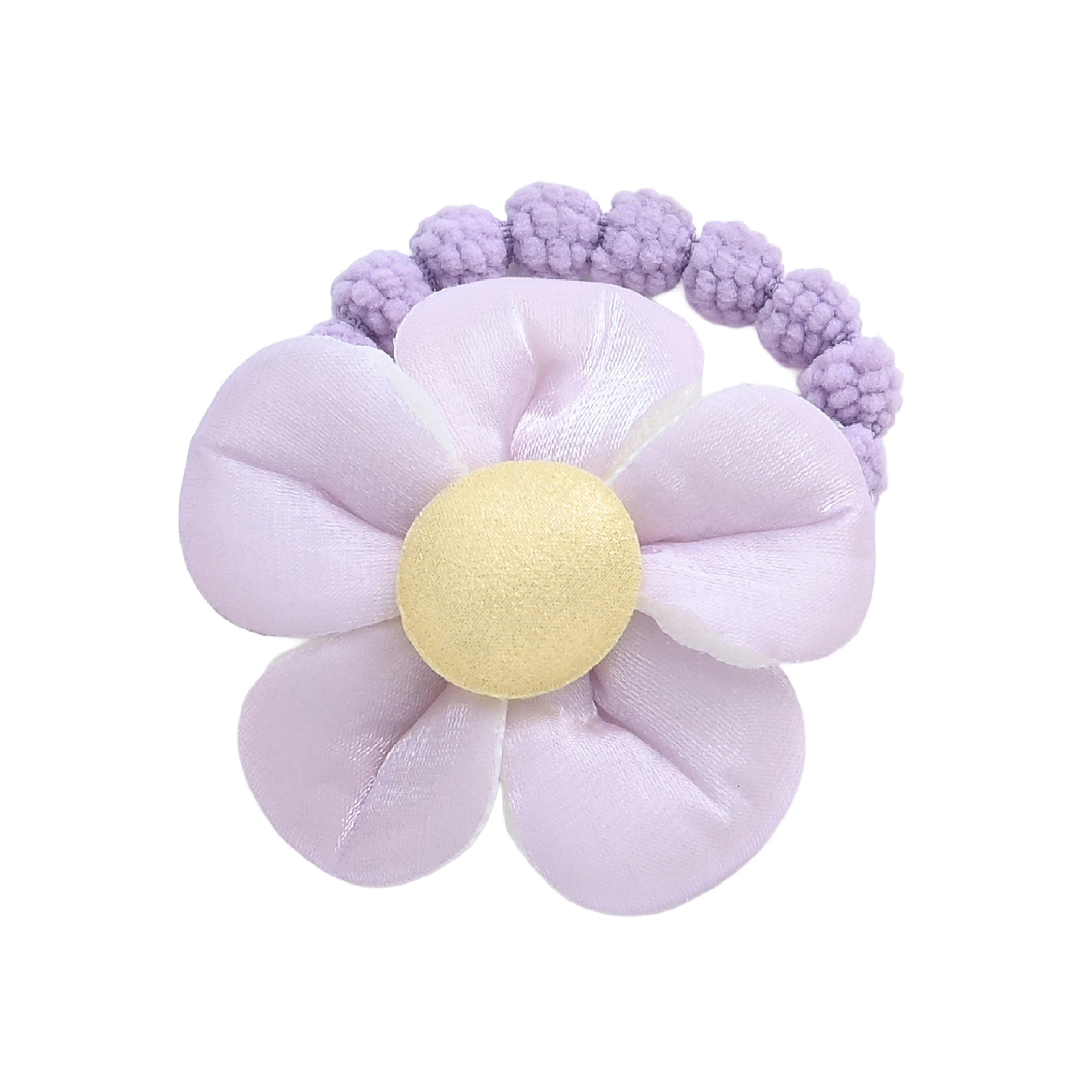 Plush Flower Hair Tie Set