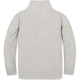 Organic Long Sleeve Half Zip Cable Pullover Sweater, Grey