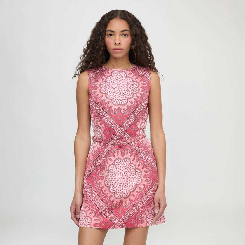 The Viola Dress - Berry Paisley Scarf