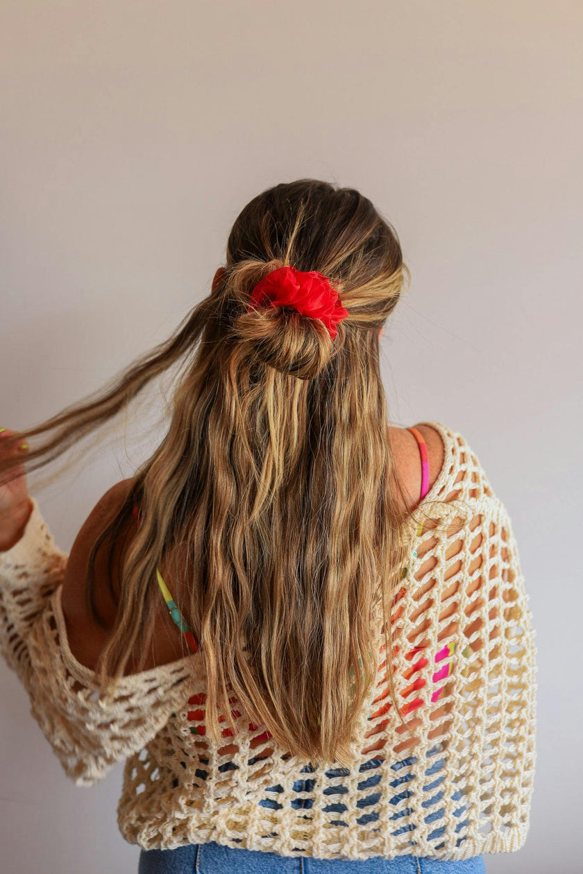 NEON MIDI ORGANZA SCRUNCHIE