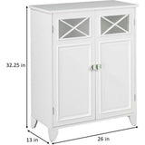 Dawson Wooden Floor Cabinet with Cross Molding and 2 Doors