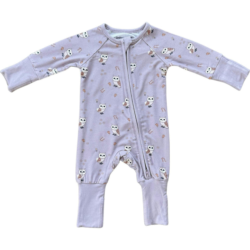 Long Sleeve Zip Romper Hair Bow