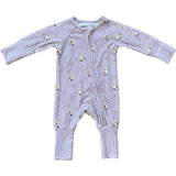 Long Sleeve Zip Romper Hair Bow