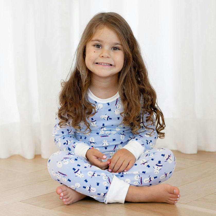 Organic Kids Pajamas - Winter Snowmen