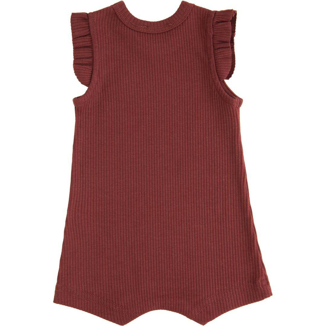 Red Burgundy Ruffle Modal Shortie