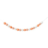 Pom Pom Wool Felt Garland - Pink & White
