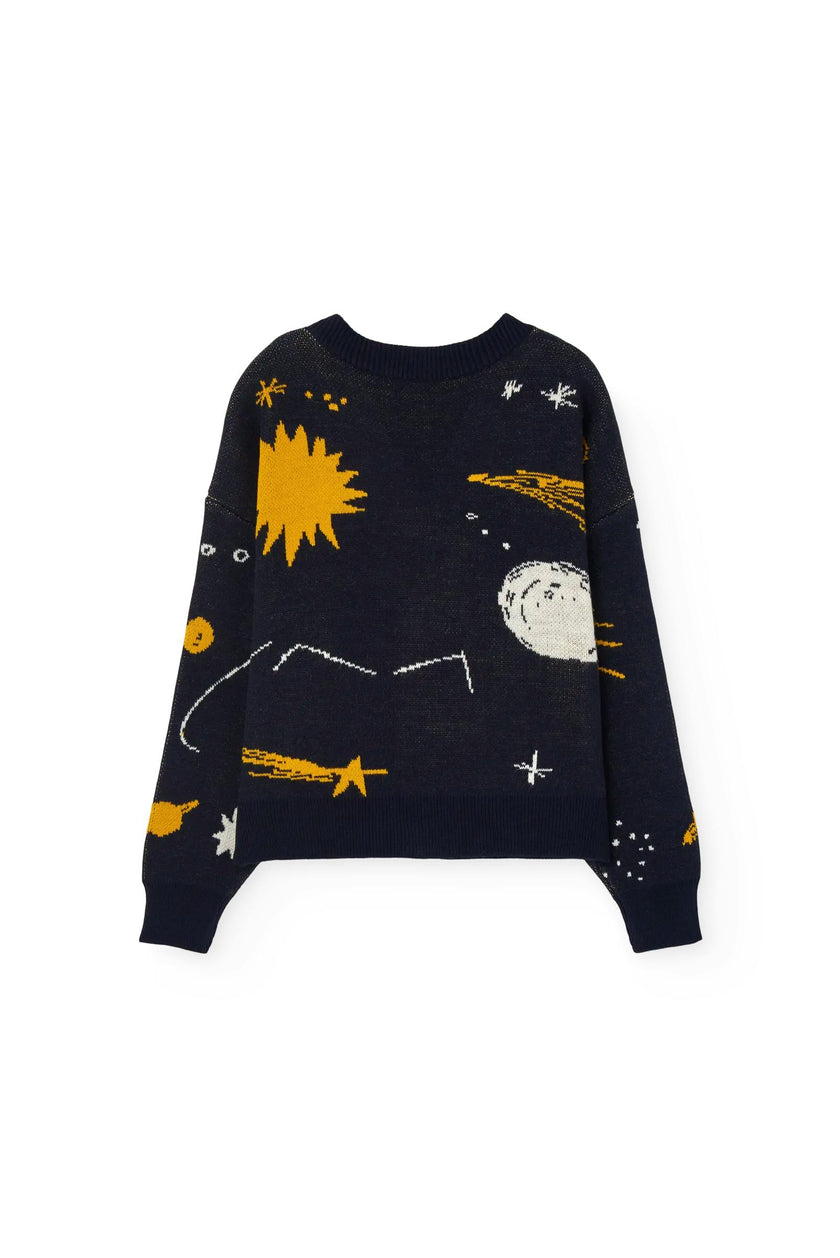 Navy Racoon Cardigan