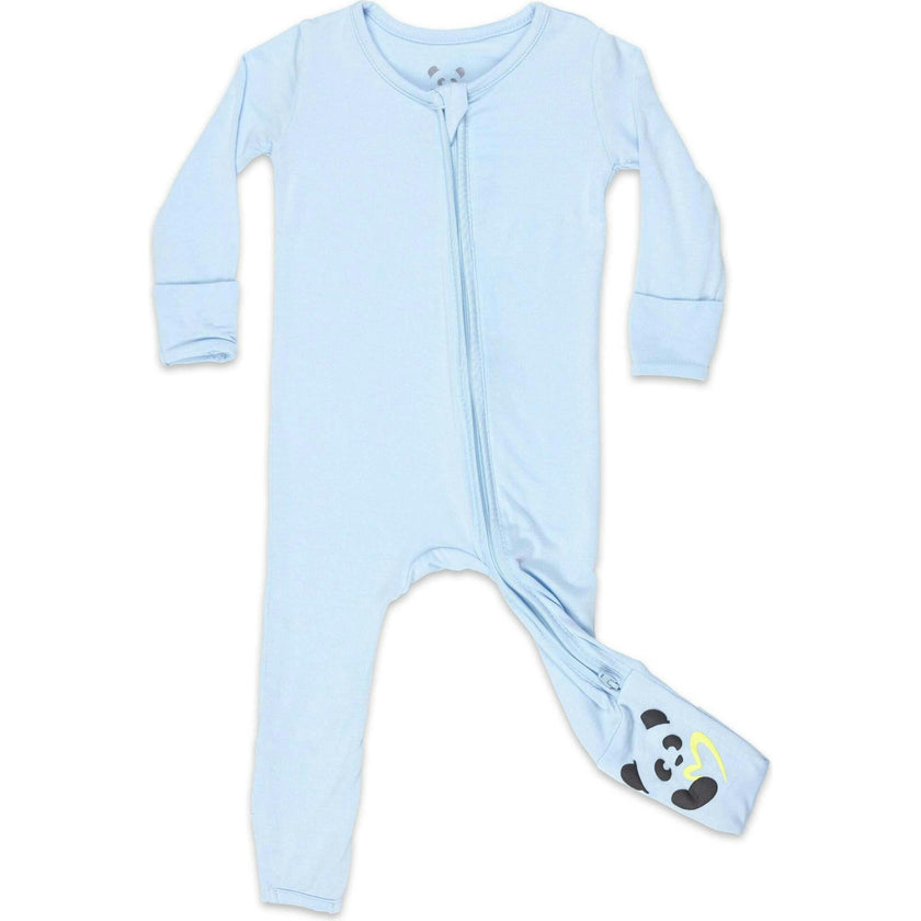 Sky Blue Bamboo Convertible Footie