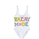 Crystal Vacay Mode Sleeveless One-Piece Swimsuit