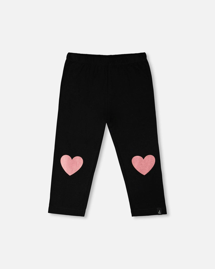 Organic Cotton Jersey Capri With Knee Print