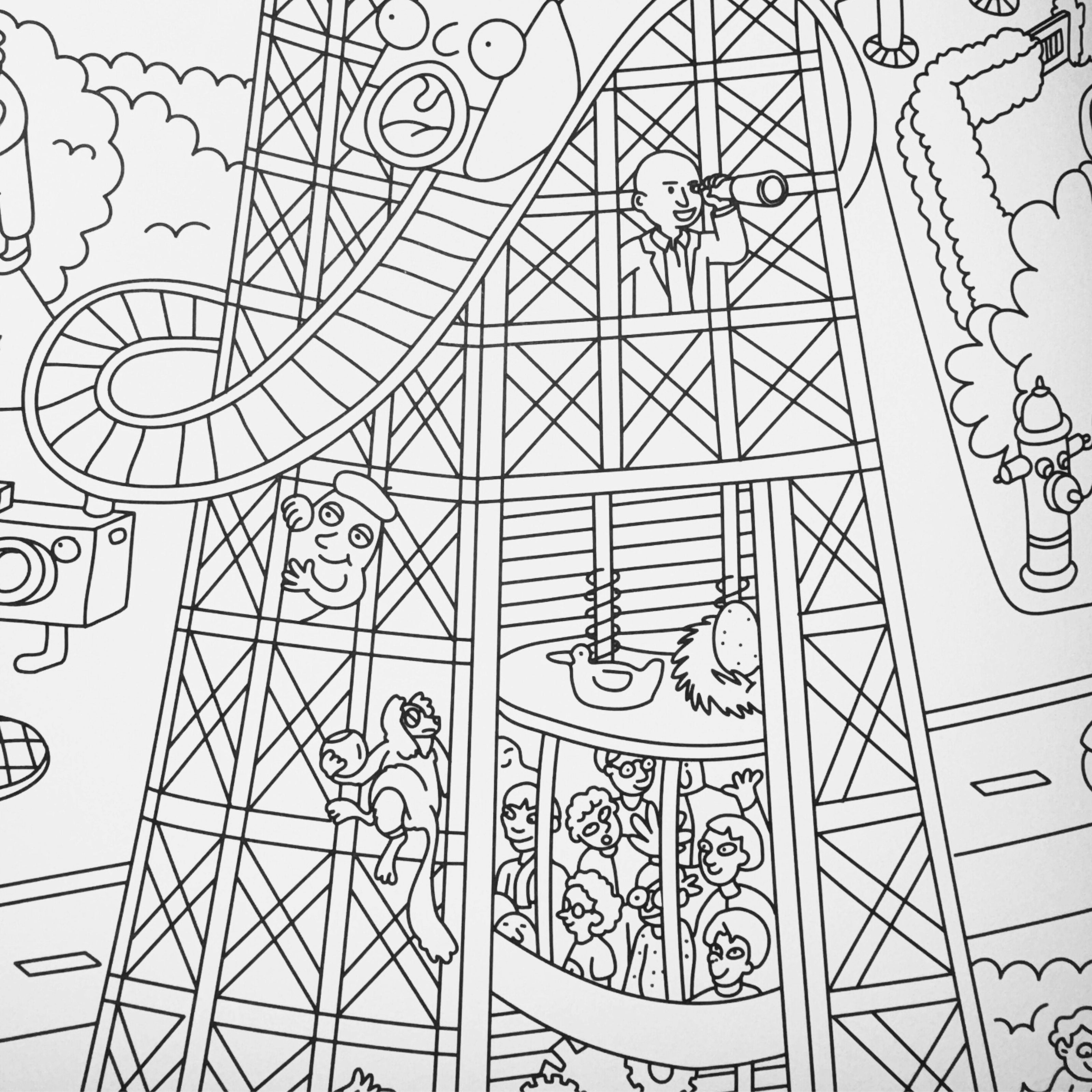 EIFFEL TOWER COLORING POSTER
