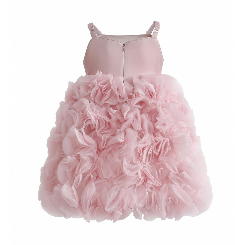 Pink Arabella Glitter Ruffle Dress