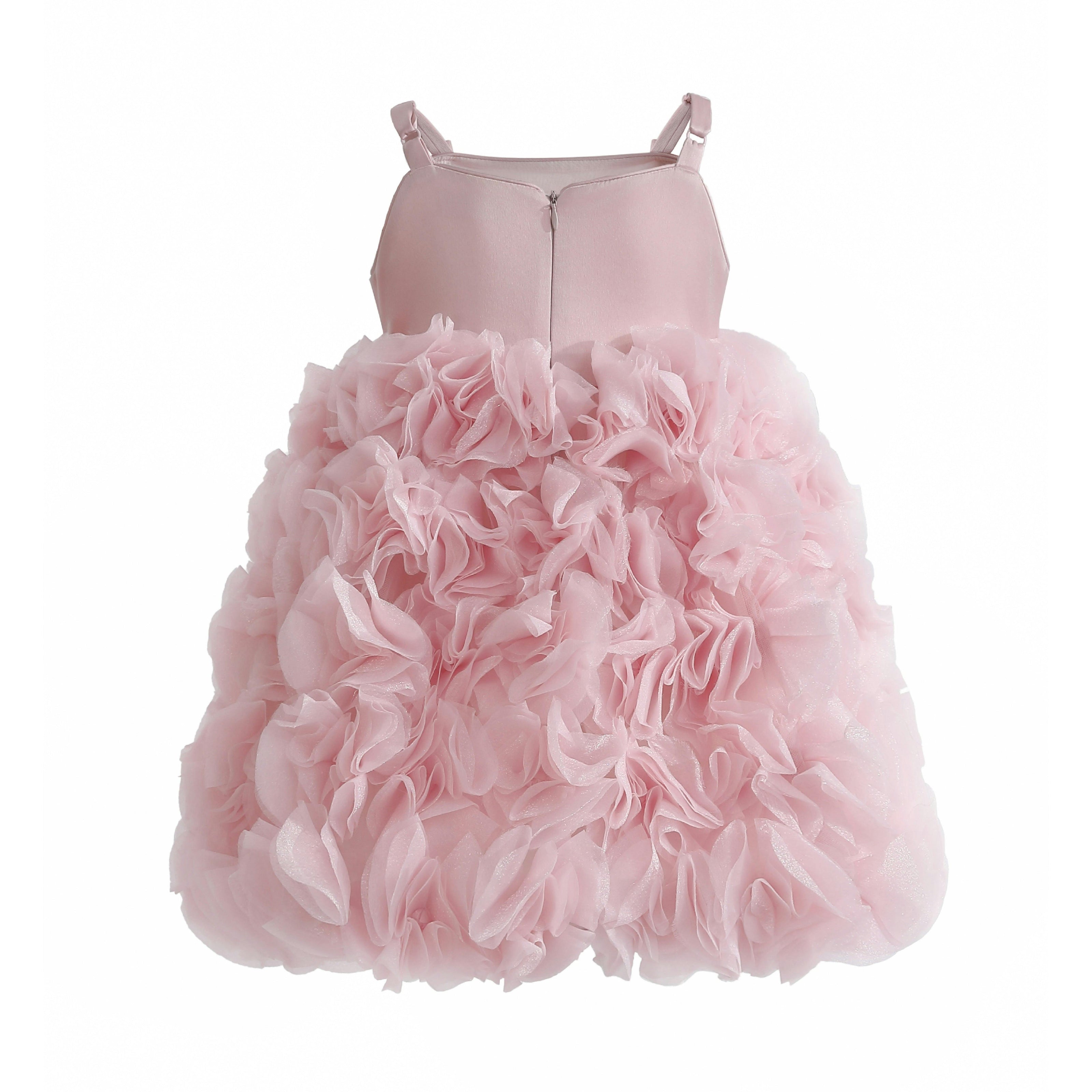 Pink Arabella Glitter Ruffle Dress