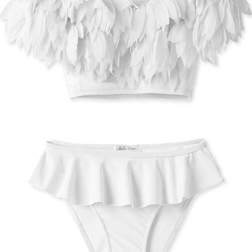 Wide Petal Neck Ruffle Bikini