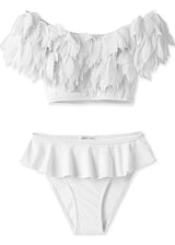 Wide Petal Neck Ruffle Bikini