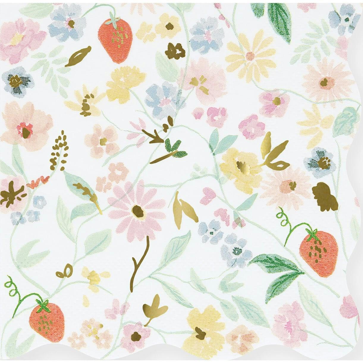 Elegant Floral Small Napkins