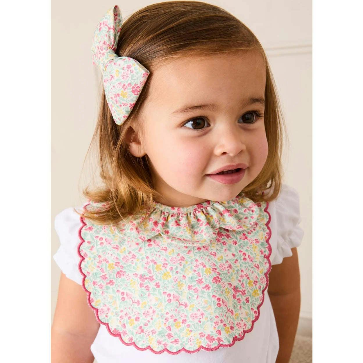 Adelaide Floral Petal Collar Bodysuit in Pink (1mth-2yrs)