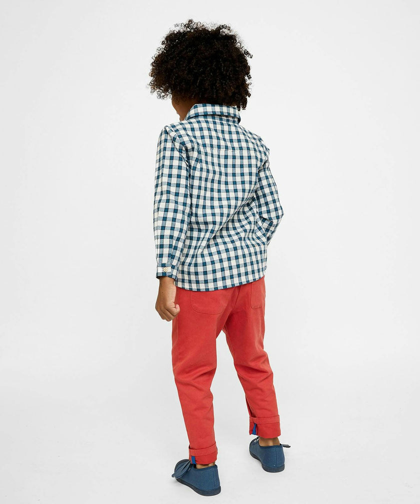 Jeffie Shirt, Blue Picnic Check