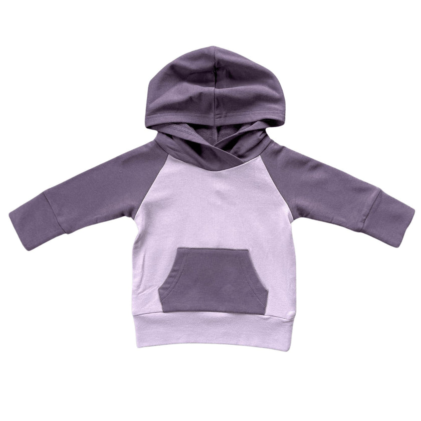 Girls Raglan Hoodie in Plum