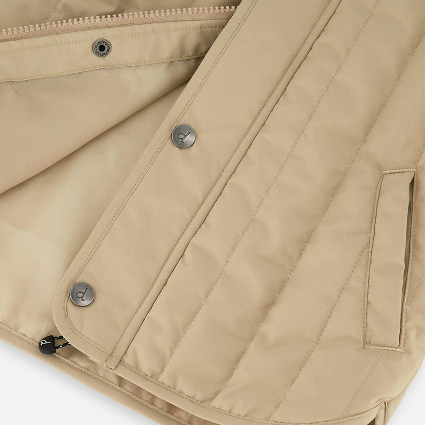 Quilted Raglan Sleeve Jacket Beige