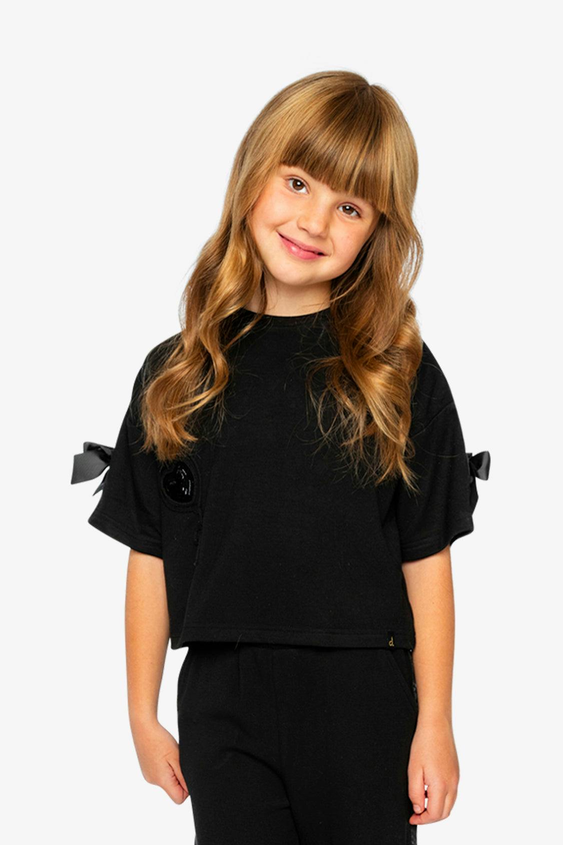 Short Sleeve Milano Top Black