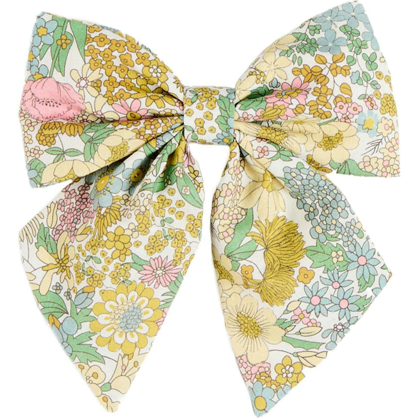 Charlotte Floral Large Bow Hair Clip