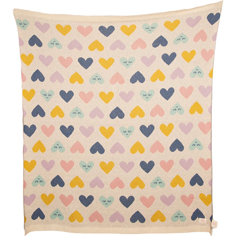 Smiley Hearts Baby Blanket Set