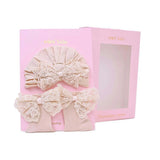 Lace Bow Hat & Sock Gift Set