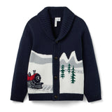 The Train Cardigan, navy blue