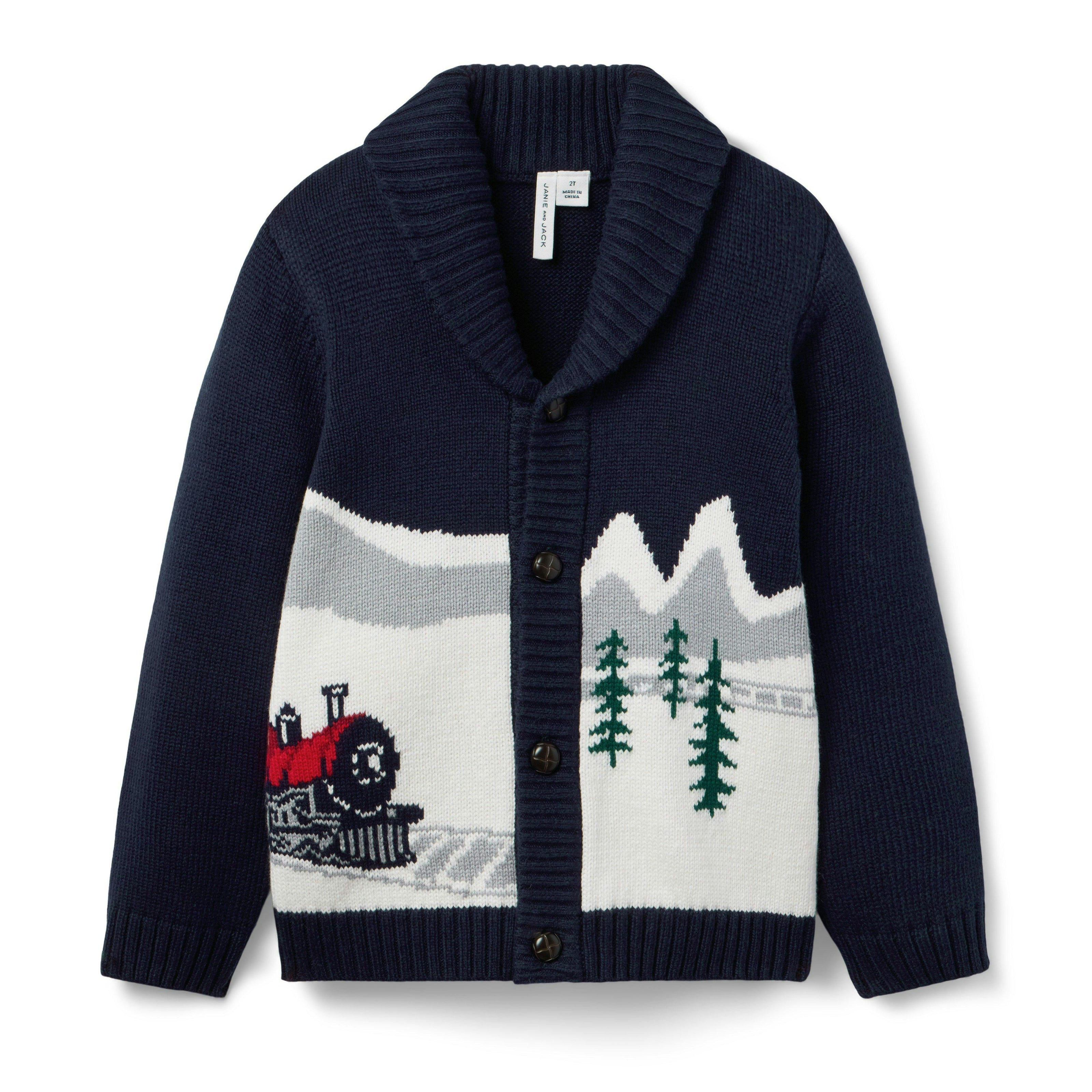 The Train Cardigan, navy blue
