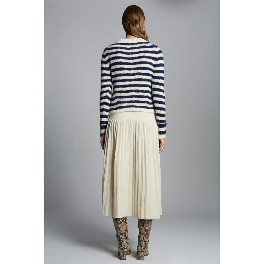 AVA STRIPE SWEATER | IVORY + NAVY
