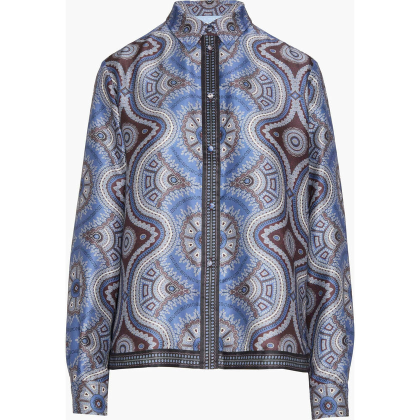 The Liv Top - Brown Cobalt Medallion