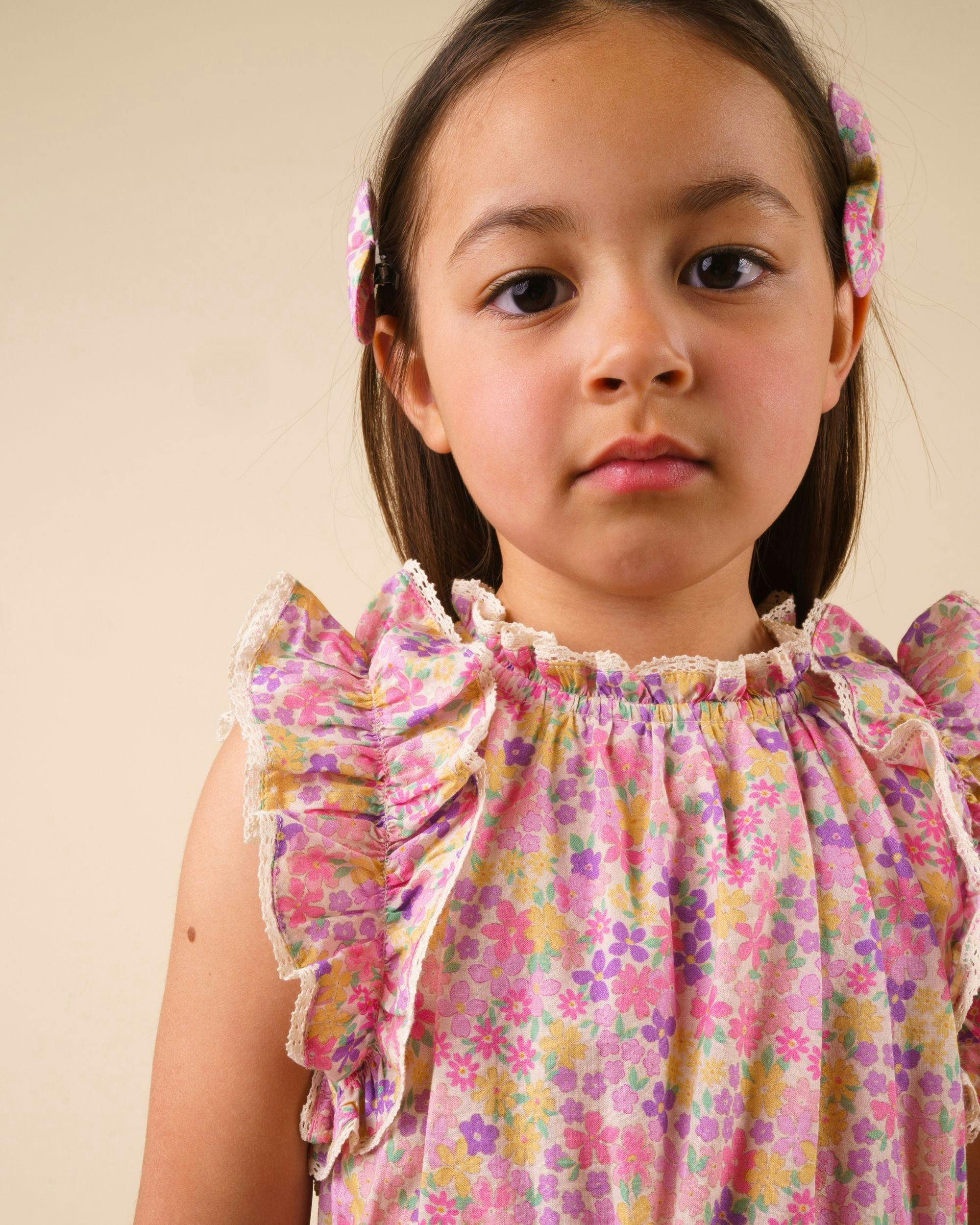 Florence Dress - Emma Floral Purple print