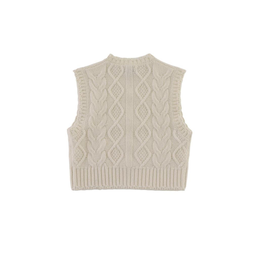 Landien Merino Wool Vest | Crispy White
