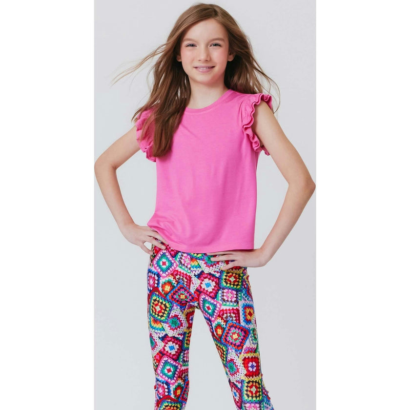 Girls Ruffle Crop Top