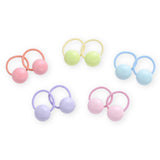 Button & Flower Hair Tie Set
