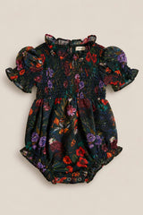 Baby Cordelia Romper in Evergreen Vivid Meadow