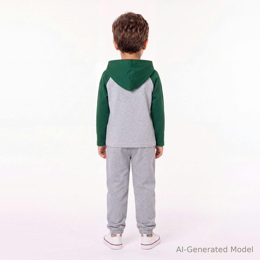 Raglan Tee Hoodie Set | Sports