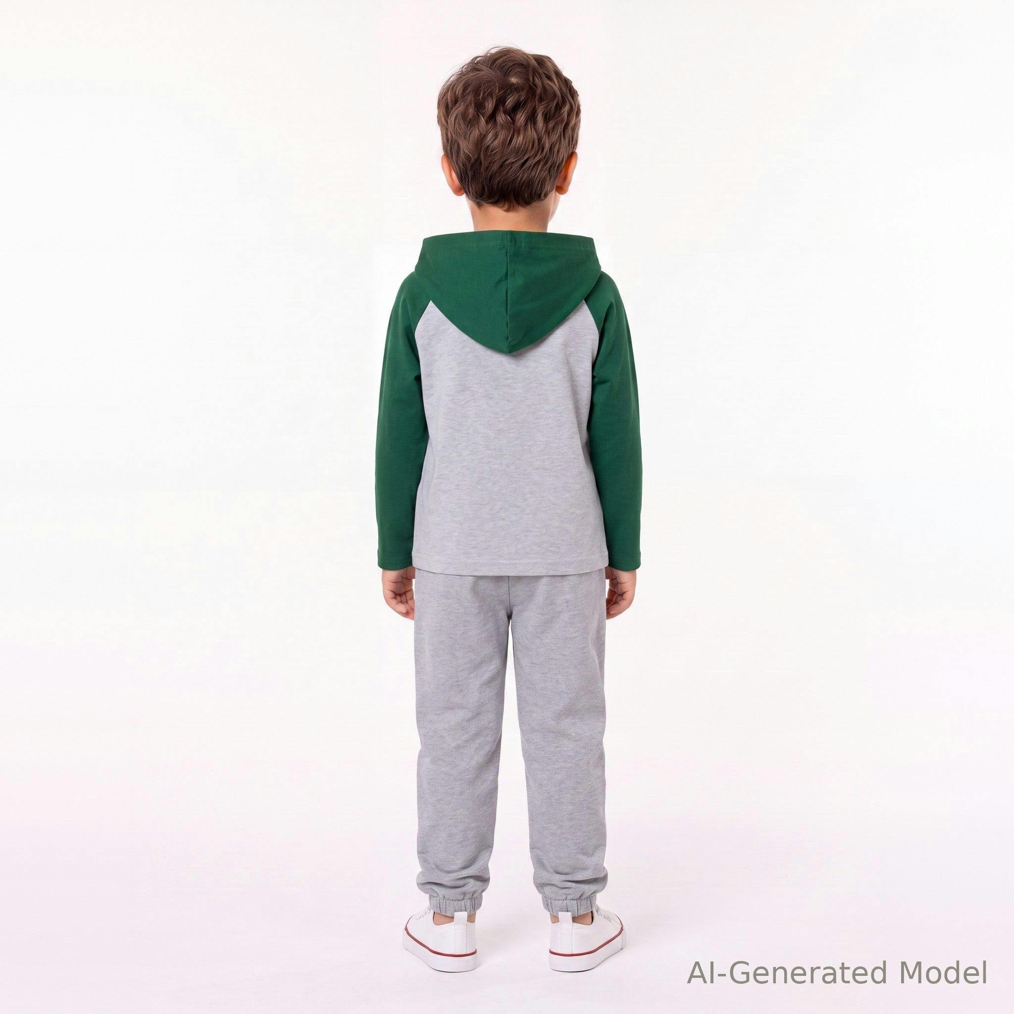 Raglan Tee Hoodie Set | Sports