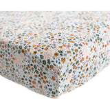Cotton Muslin Crib Sheet - Pressed Petals