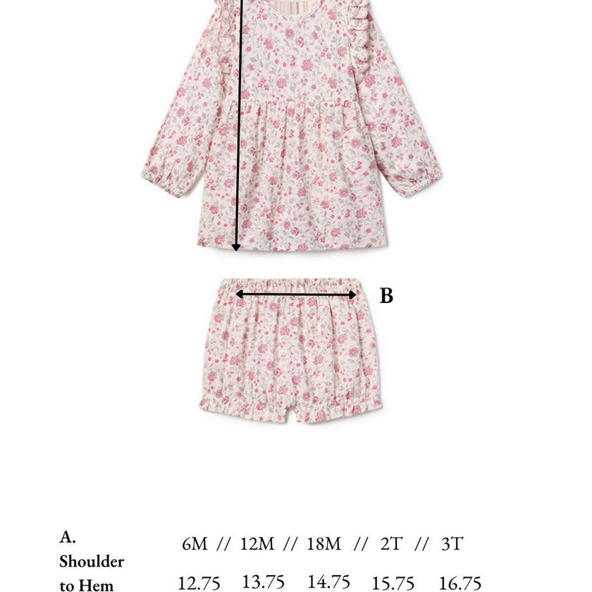 Kate Baby Set in Blushing Blooms