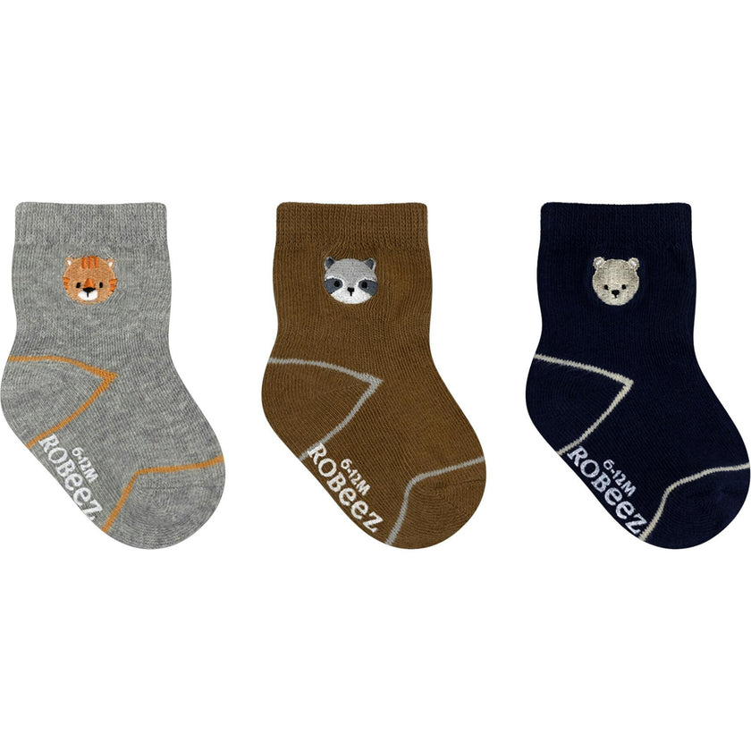 Wild Critters Assorted Neutral 3pk Infant Hosiery