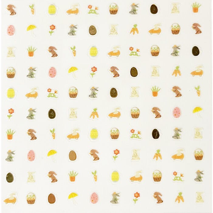 Bunnies In The Garden Nail Stickers