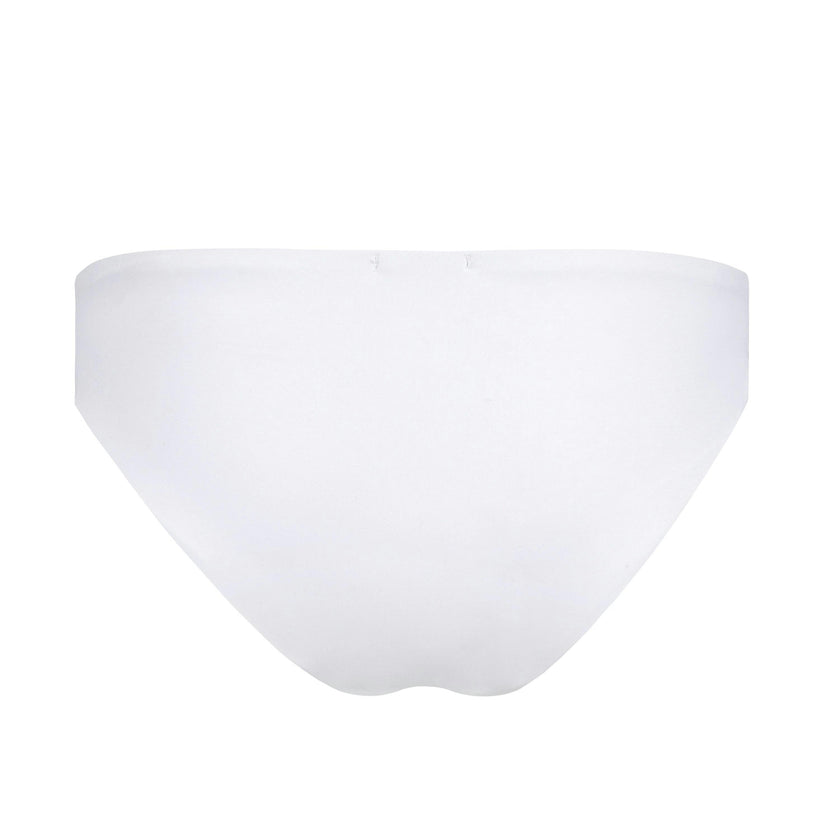 Women's White Low Waisted Bikini Bottom