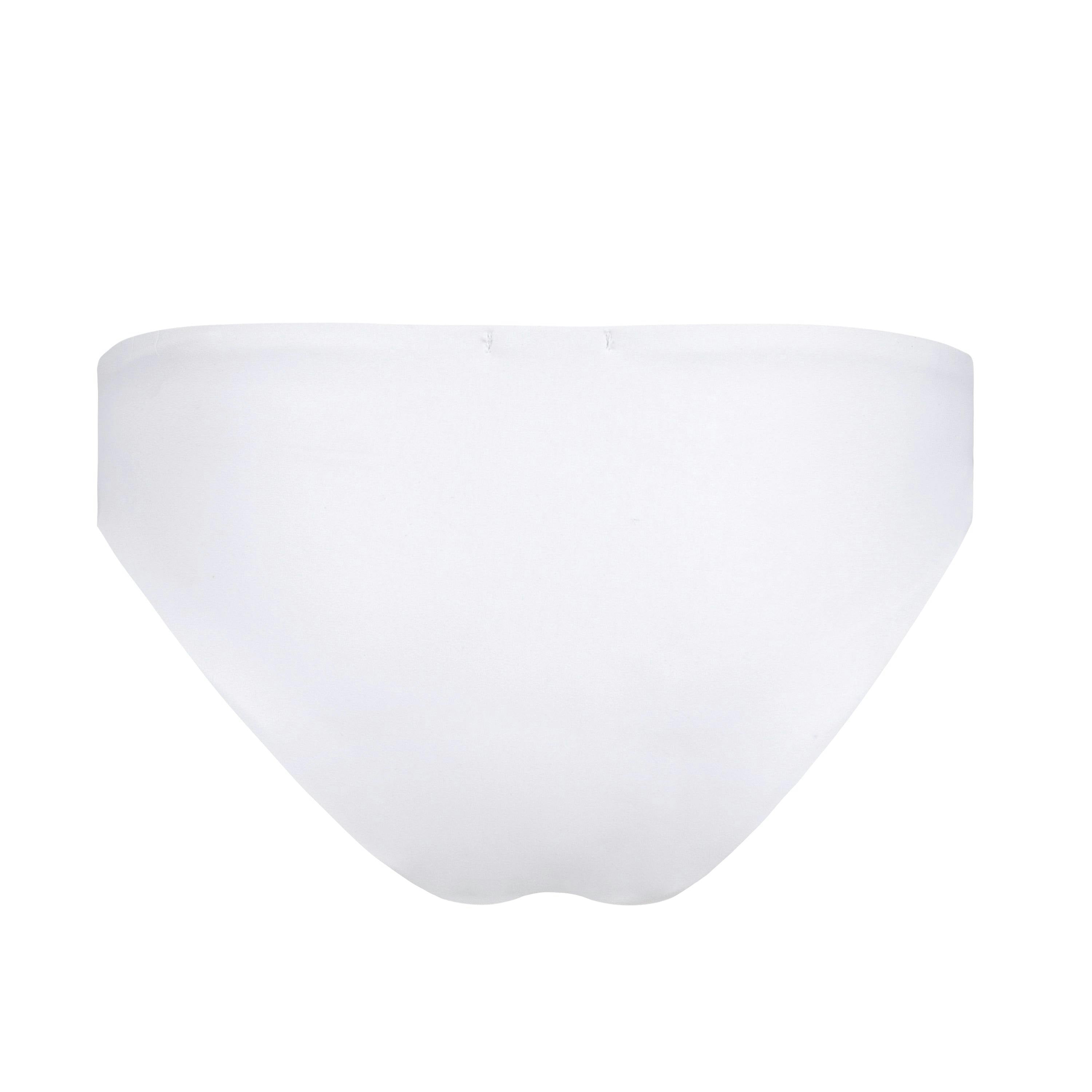 Women's White Low Waisted Bikini Bottom
